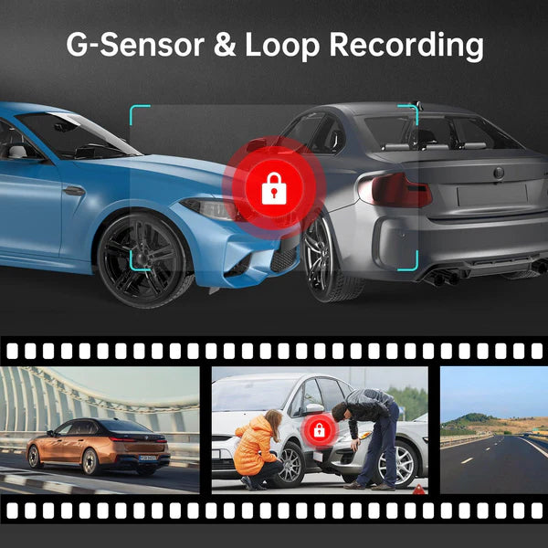 AZDOME M300 1CH Dash Cam 1296P with Voice Control 24H Parking Mode No Card