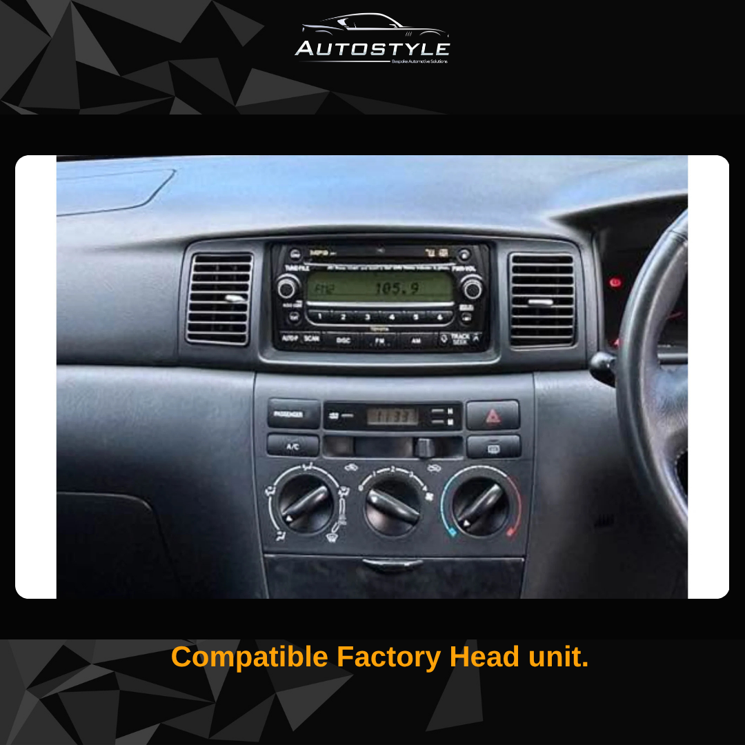 Toyota Corolla E130 E120 Apple Carplay / Android Auto 9" Stereo Upgrade 2002-2007