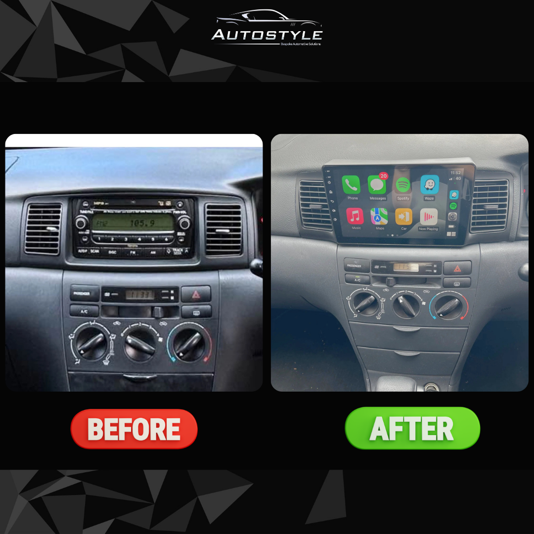 Toyota Corolla E130 E120 Apple Carplay / Android Auto 9" Stereo Upgrade 2002-2007