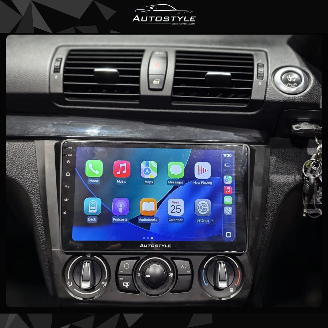 BMW 1 Series E81 E82 E87 E88 Apple Carplay / Android Auto 9" Stereo Upgrade (2004-2011)