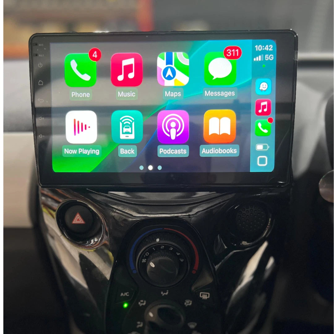 Citroen C1 Peugeot 108 Toyota Aygo Apple Carplay / Android Auto 9" Stereo Upgrade (2014-21)