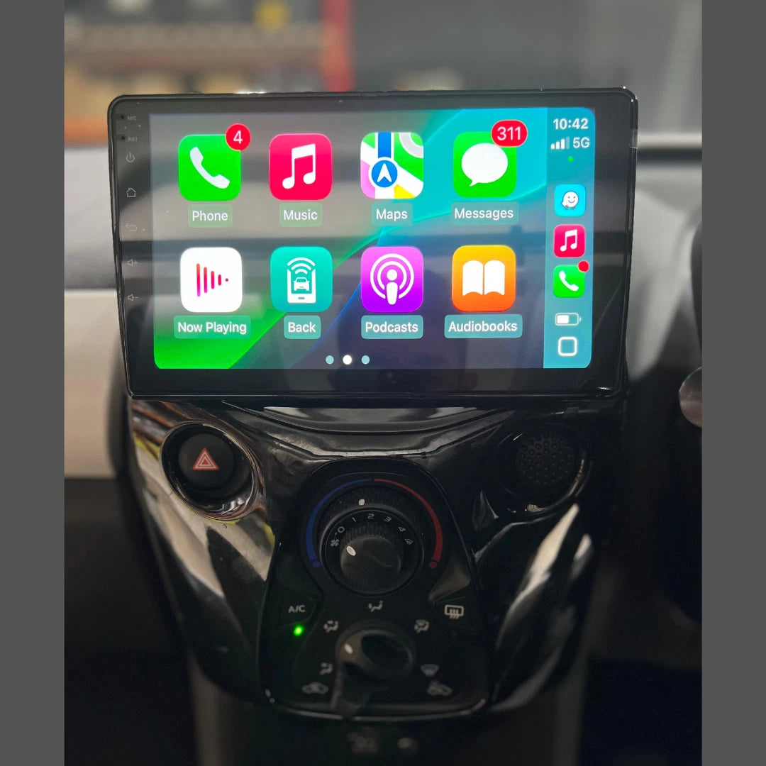 Citroen C1 Peugeot 108 Toyota Aygo Apple Carplay / Android Auto 9" Stereo Upgrade (2014-21)