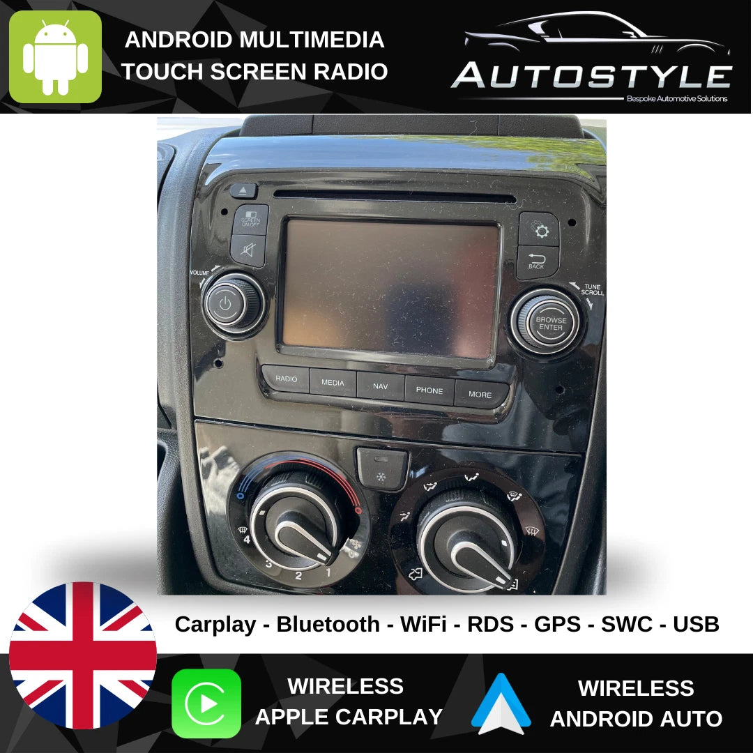 Fiat Ducato - Citroen Relay - Peugeot Boxer Apple Carplay / Android Auto 9" Stereo Upgrade