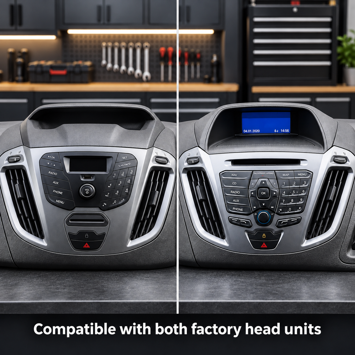 Ford Transit Custom Apple Carplay / Android Auto 9" Stereo Upgrade (2012-2018)