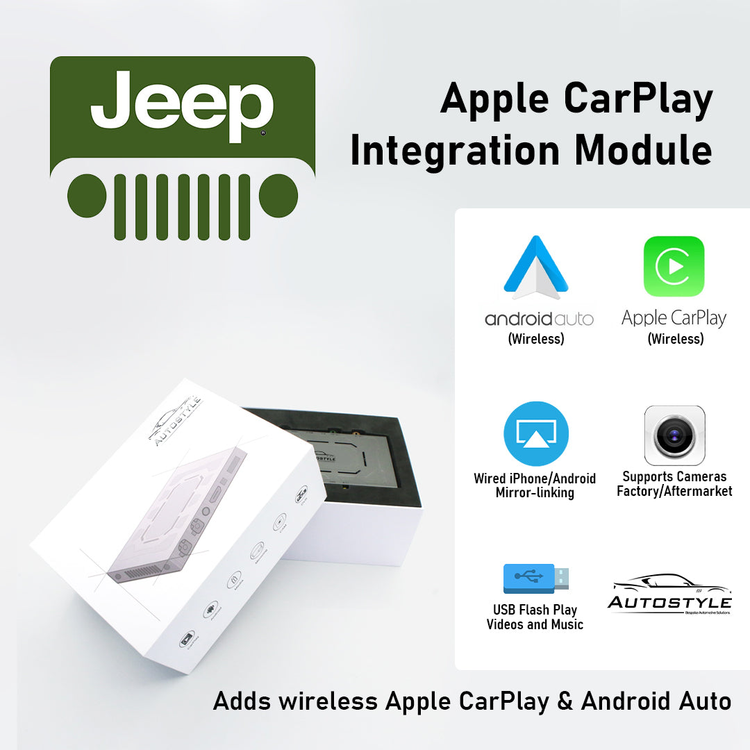 Wireless Apple CarPlay/Android Auto for JEEP Cherokee/Commander/Compass/Grand Cherokee (2014-2020)