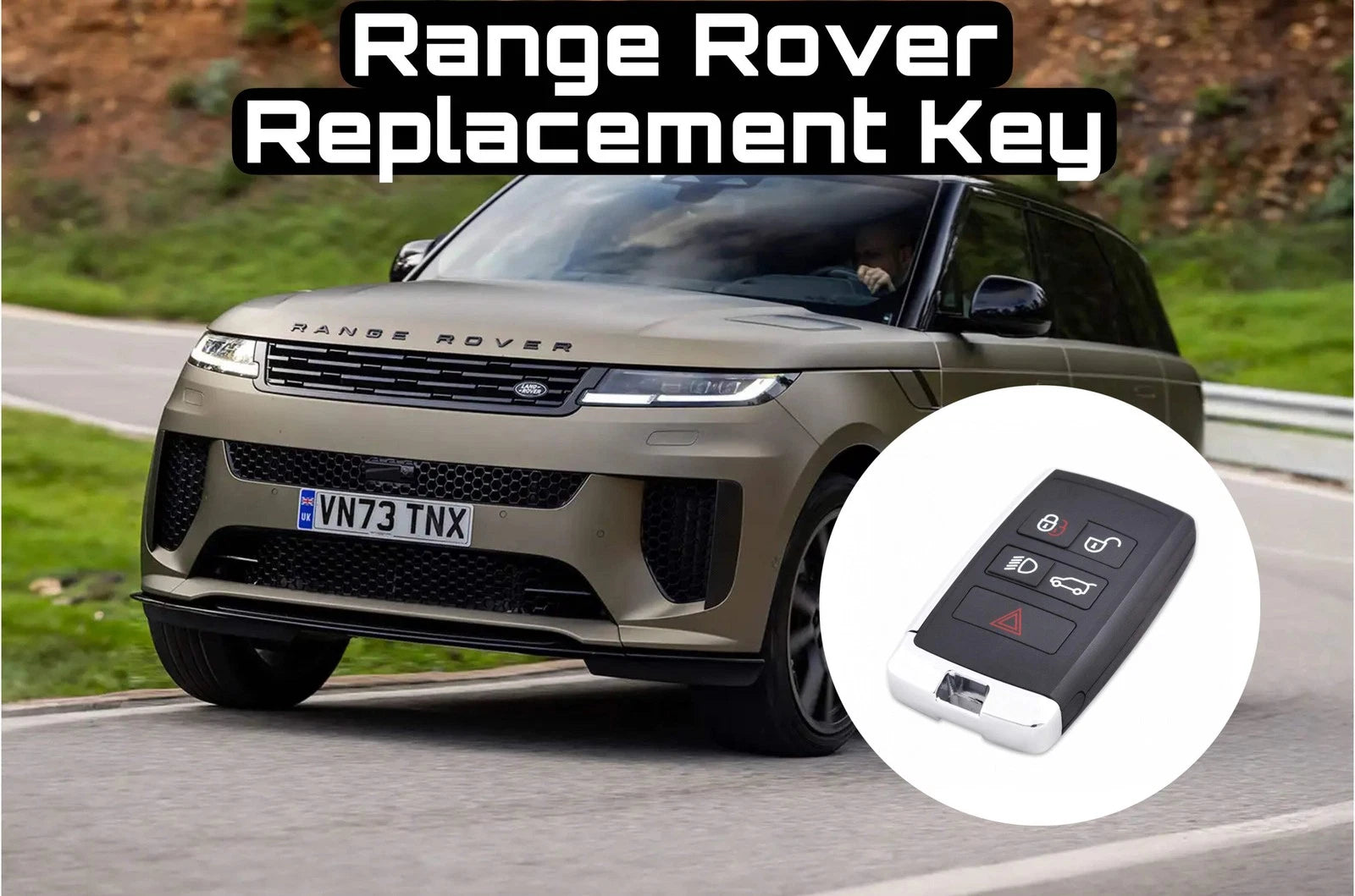 Replacement Land Rover Range Rover Remote Key Fob - Discovery Evoque Defender Sport Vogue