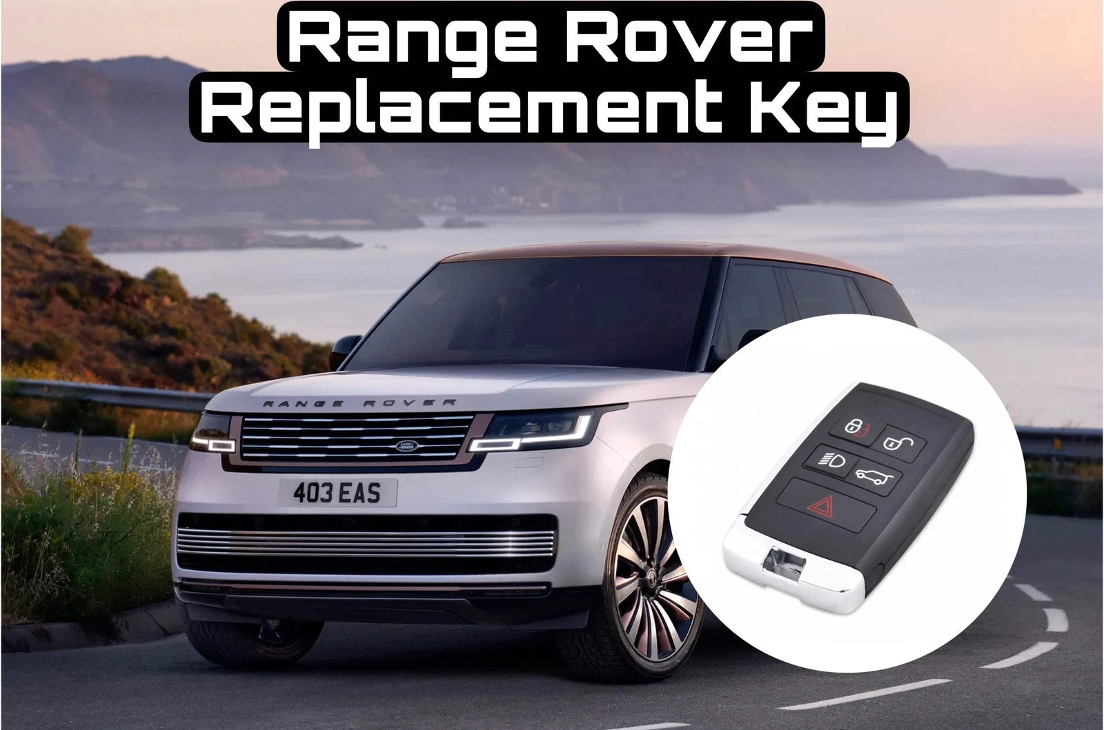 Replacement Land Rover Range Rover Remote Key Fob - Discovery Evoque Defender Sport Vogue
