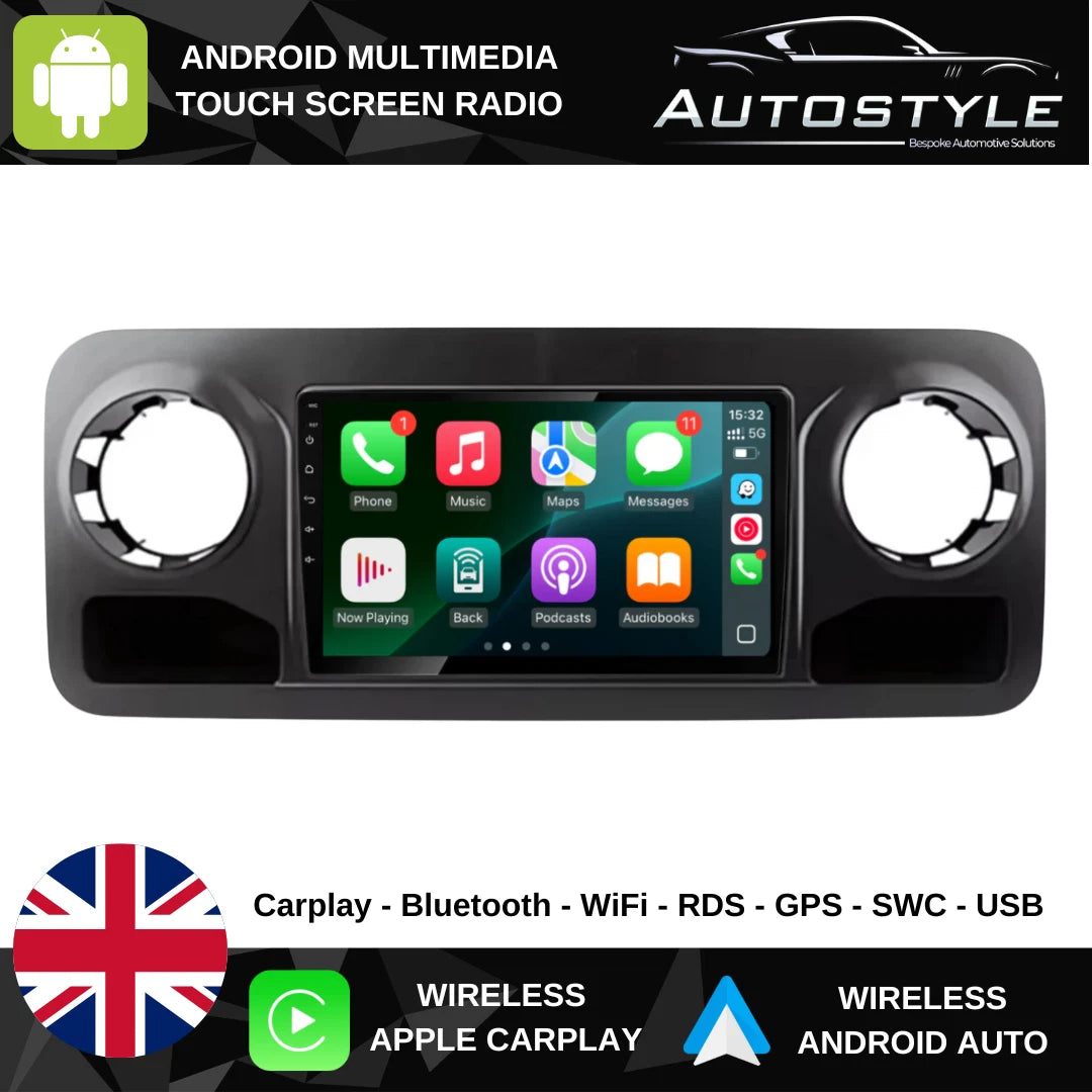 Mercedes-Benz Sprinter W907 Apple Carplay / Android Auto 10" Stereo Upgrade (2018-2023)