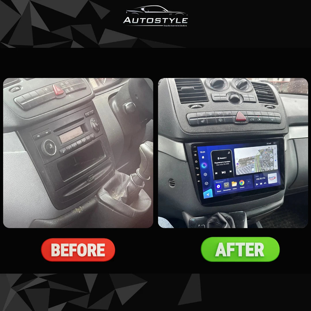Mercedes-Benz Vito Apple Carplay / Android Auto 10" Stereo Upgrade (2003-2010)