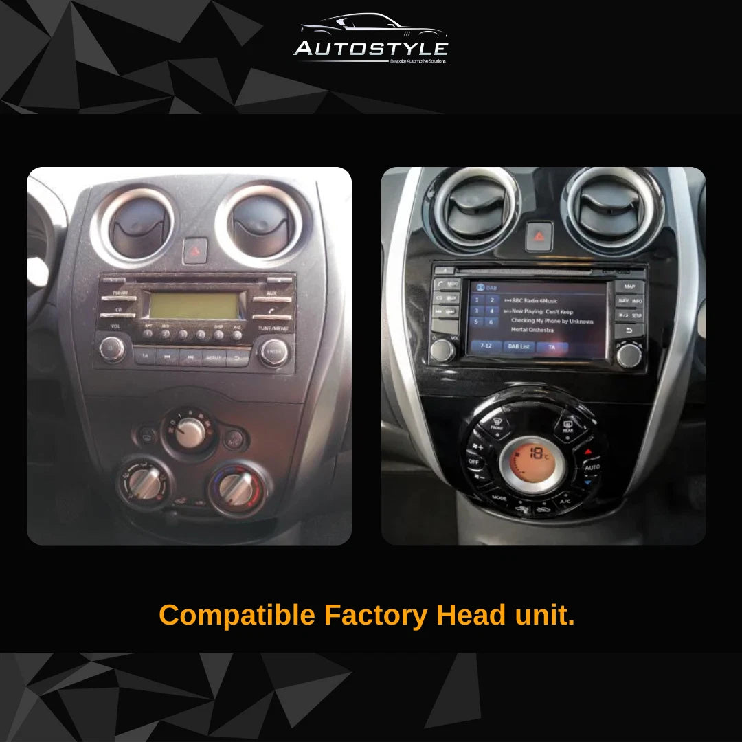Nissan Note 2 Apple Carplay / Android Auto 10" Stereo Upgrade 2012-2020