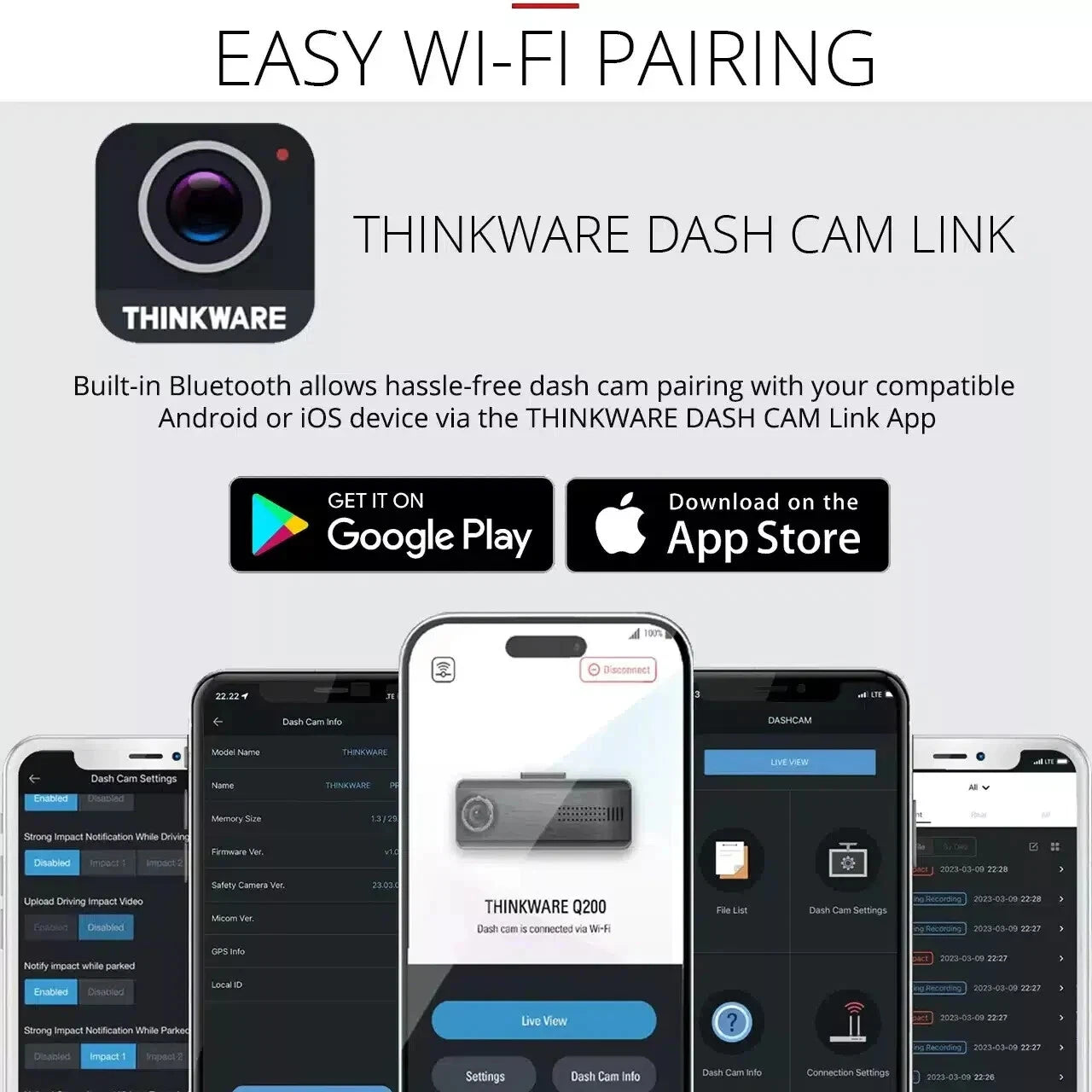 Thinkware Dash Cam Q200 2K Camera Dash Camera