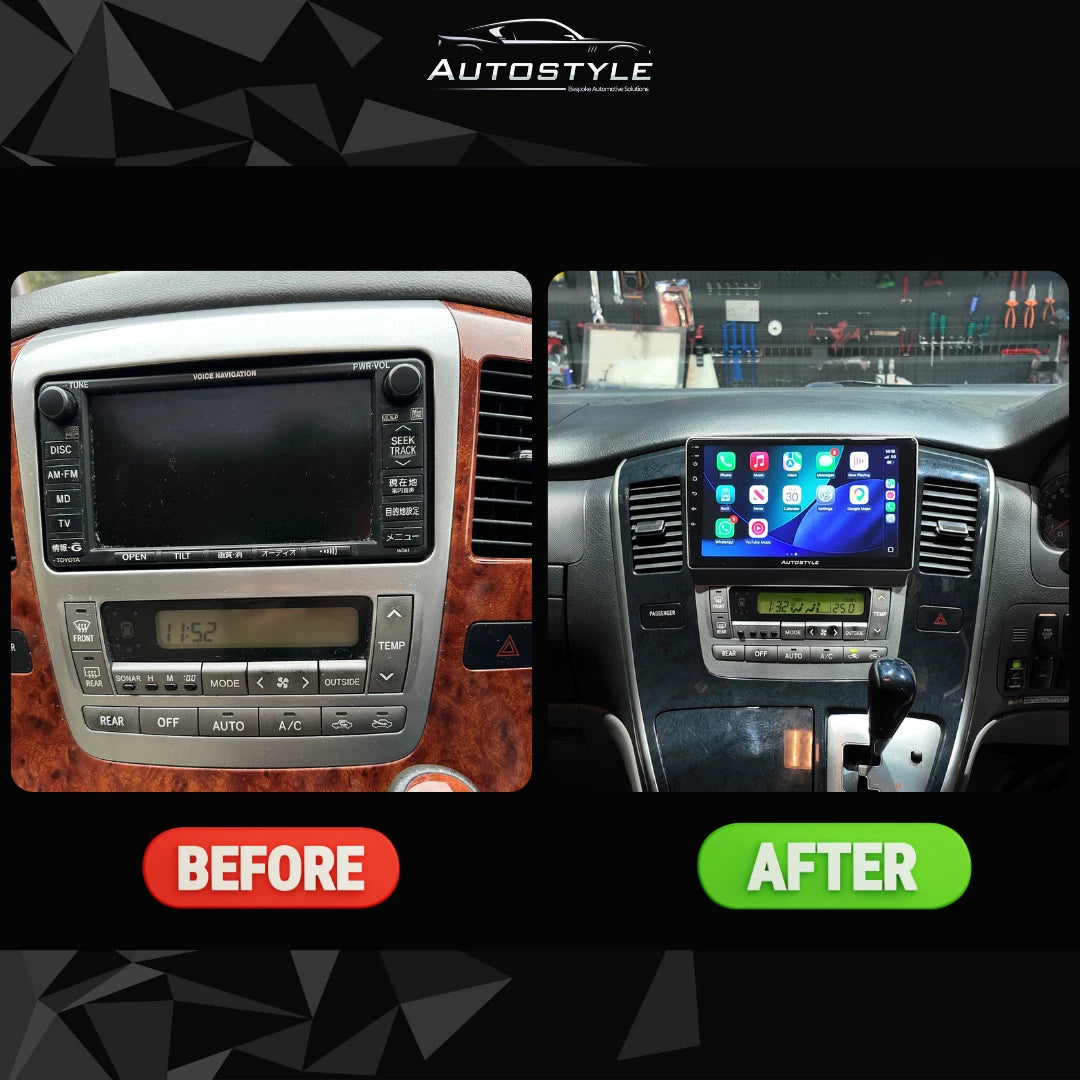 Toyota Alphard 1 AH10 Apple Carplay / Android Auto 9" Stereo Upgrade 2002-2005