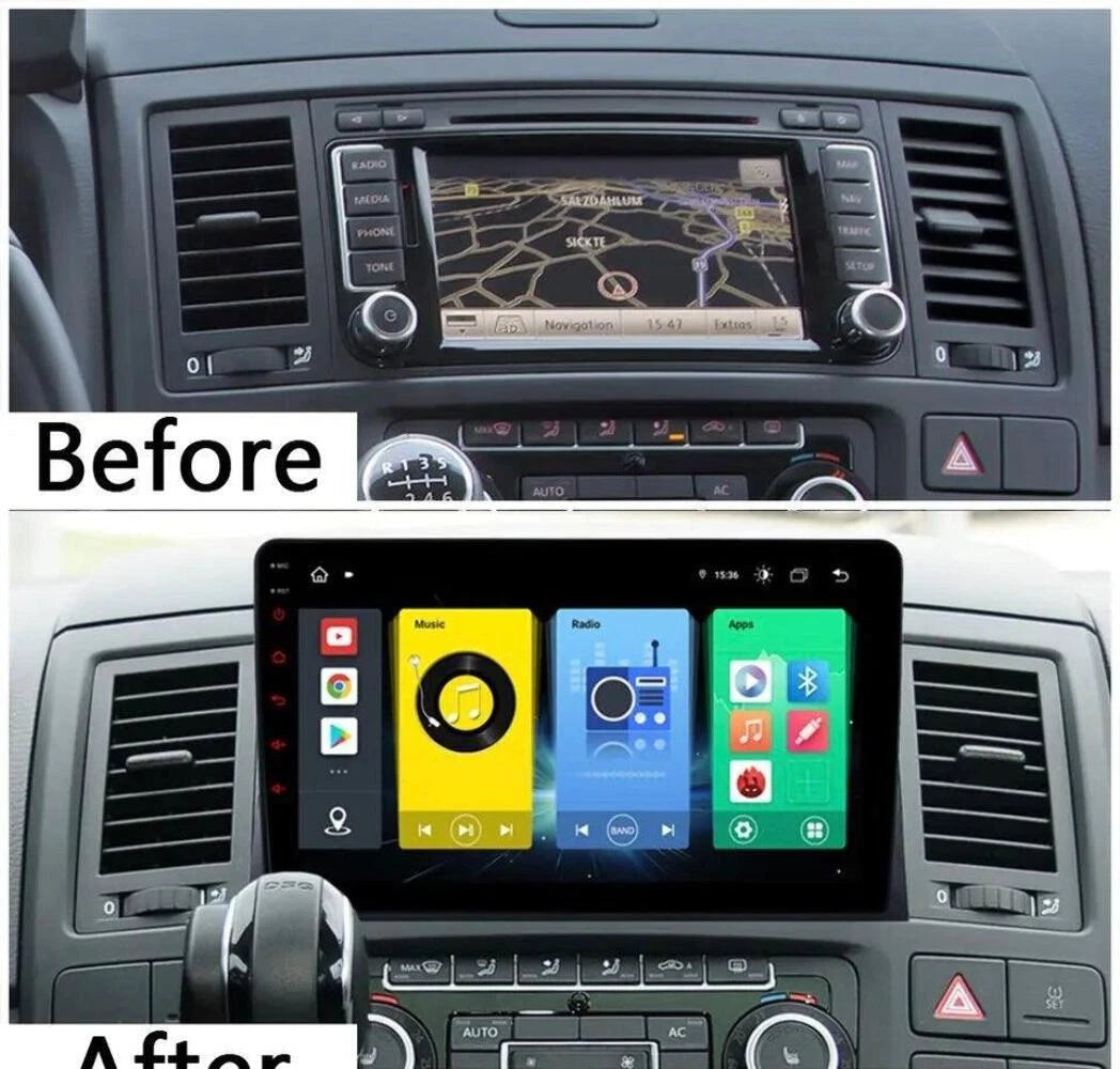 VW T5 Transporter Apple Carplay / Android Auto 9" Stereo Upgrade 2003-15