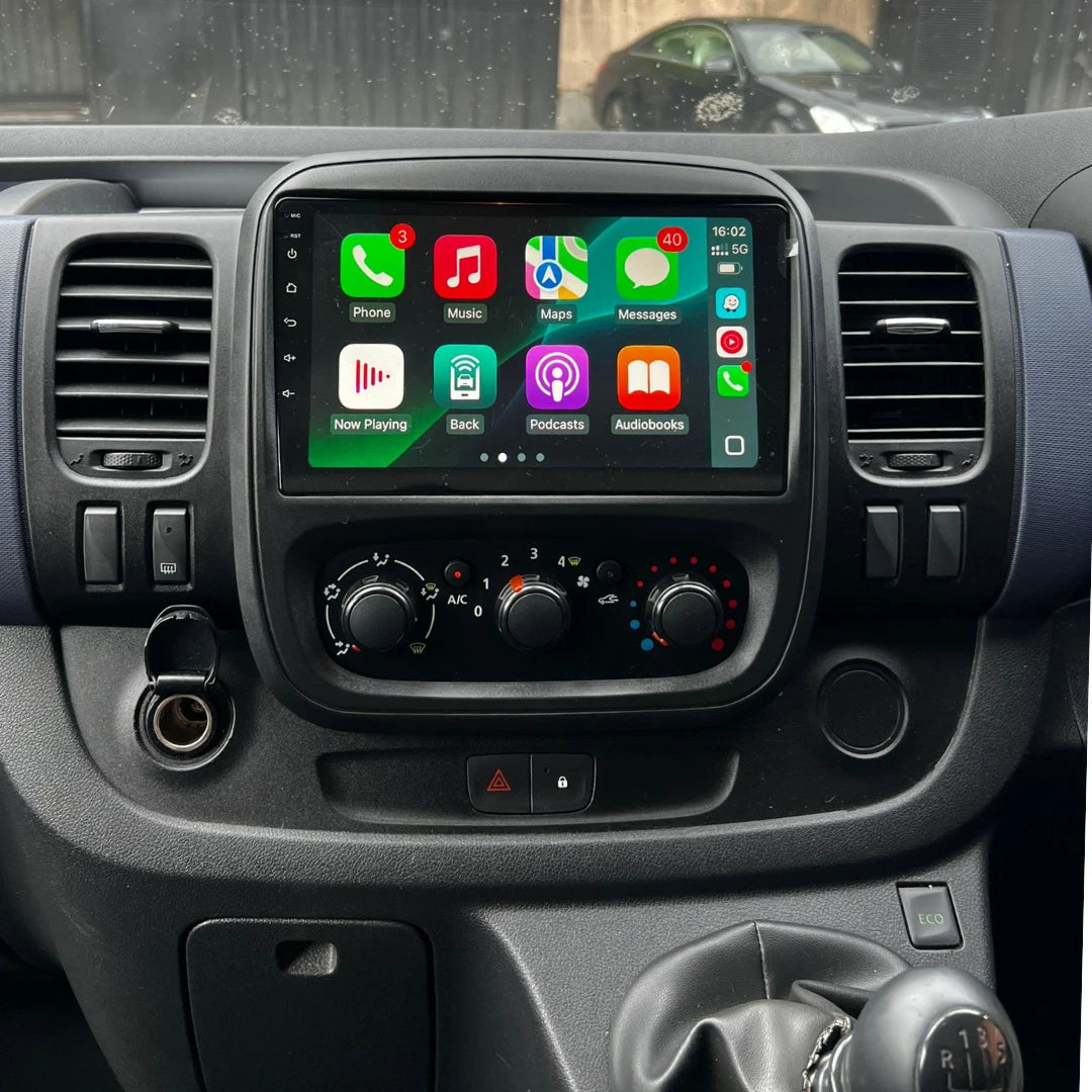 Vauxhall Opel Vivaro Renault Trafic Apple Carplay / Android Auto 9" Stereo Upgrade