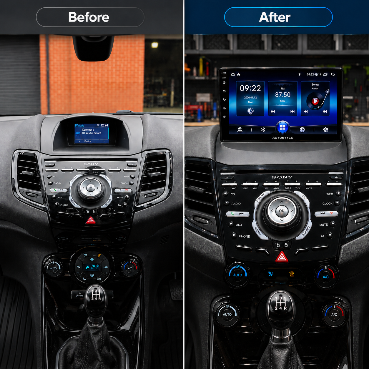 Ford Fiesta Apple Carplay / Android Auto 9" Stereo Upgrade (2008-2017)