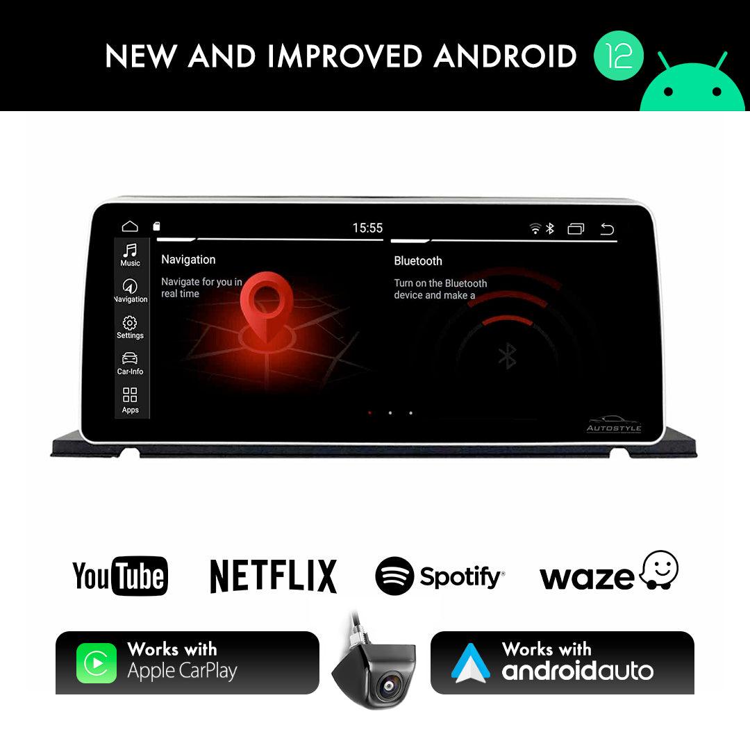 BMW 5 Series F10 F11 GT F07 (2010-2017) NBT 12.3" Android Screen Upgrade and Wireless Apple CarPlay - AUTOSTYLE UK