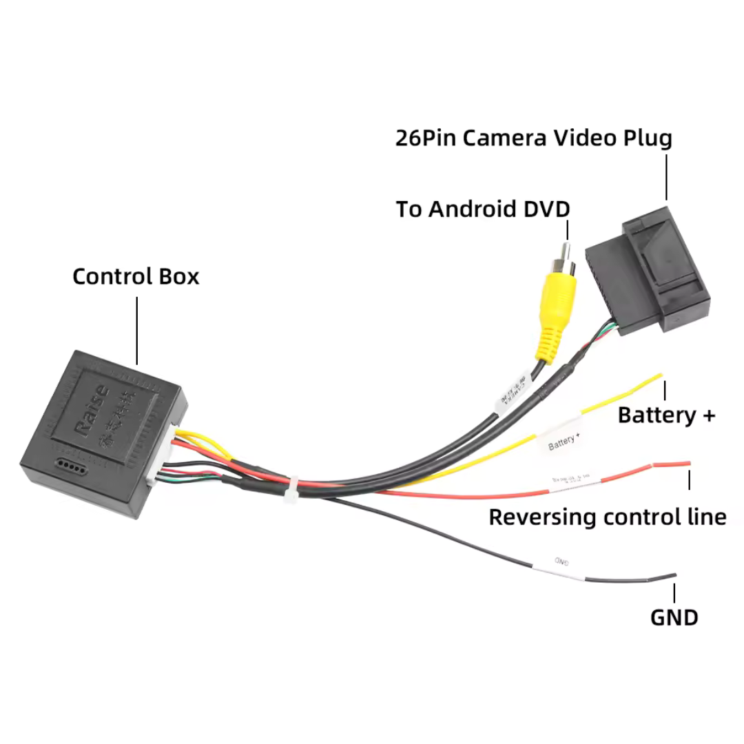 26 PIN RGB to CVBS (RCA) AV Signal Converter Adapter For VW Original Rear-view Camera