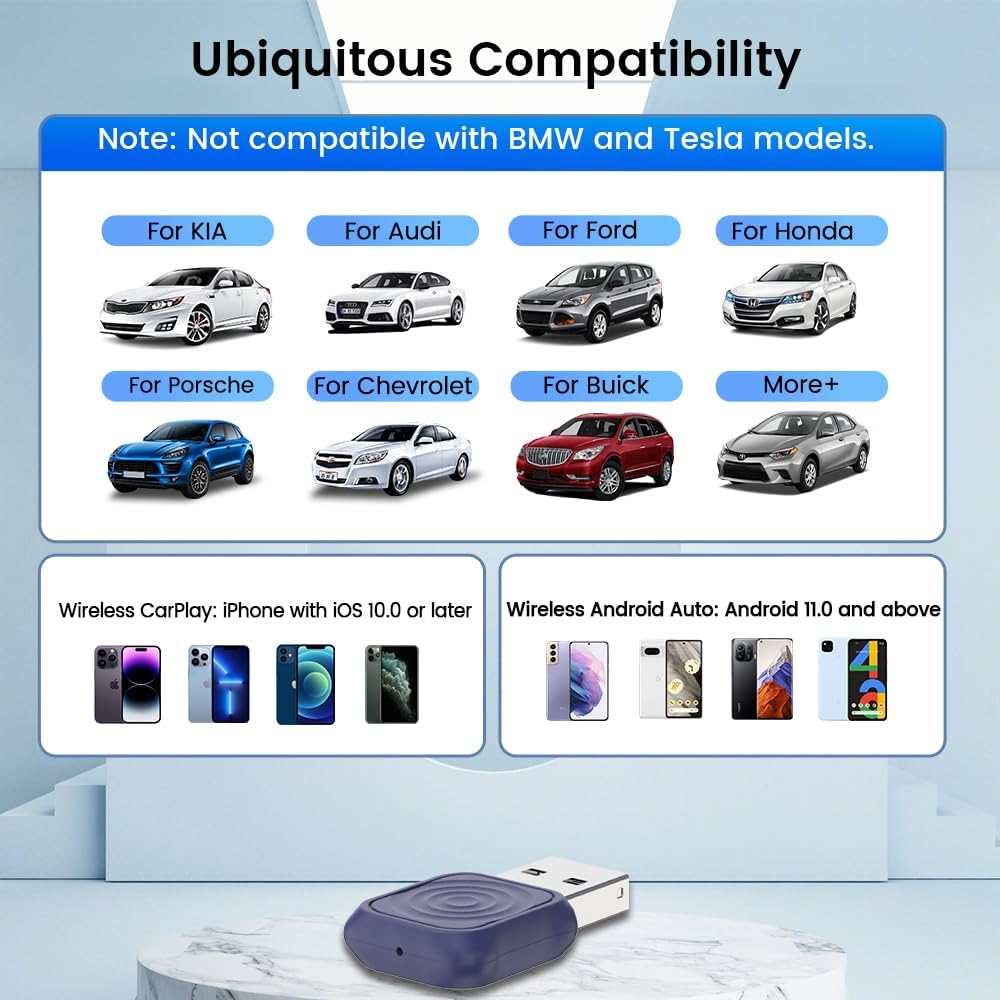 Carlinkit Mini Ultra - Wireless Adapter - Converts wired CarPlay/Android Auto to Wireless
