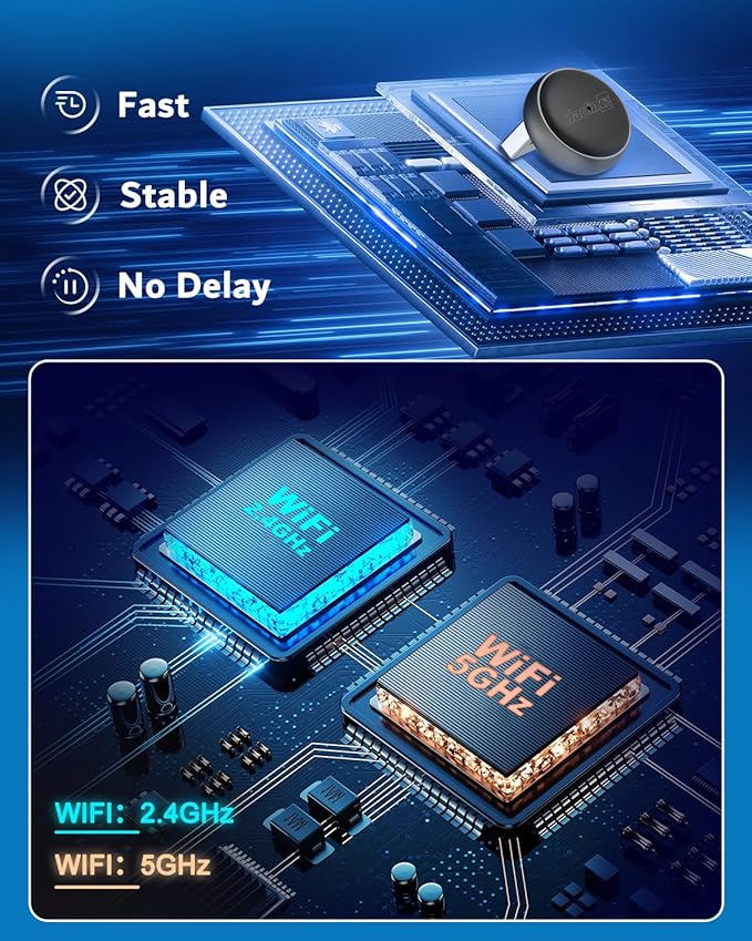 CarlinKit MINI Ultra 3 Wireless Adapter - Converts wired CarPlay/Android Auto to wireless