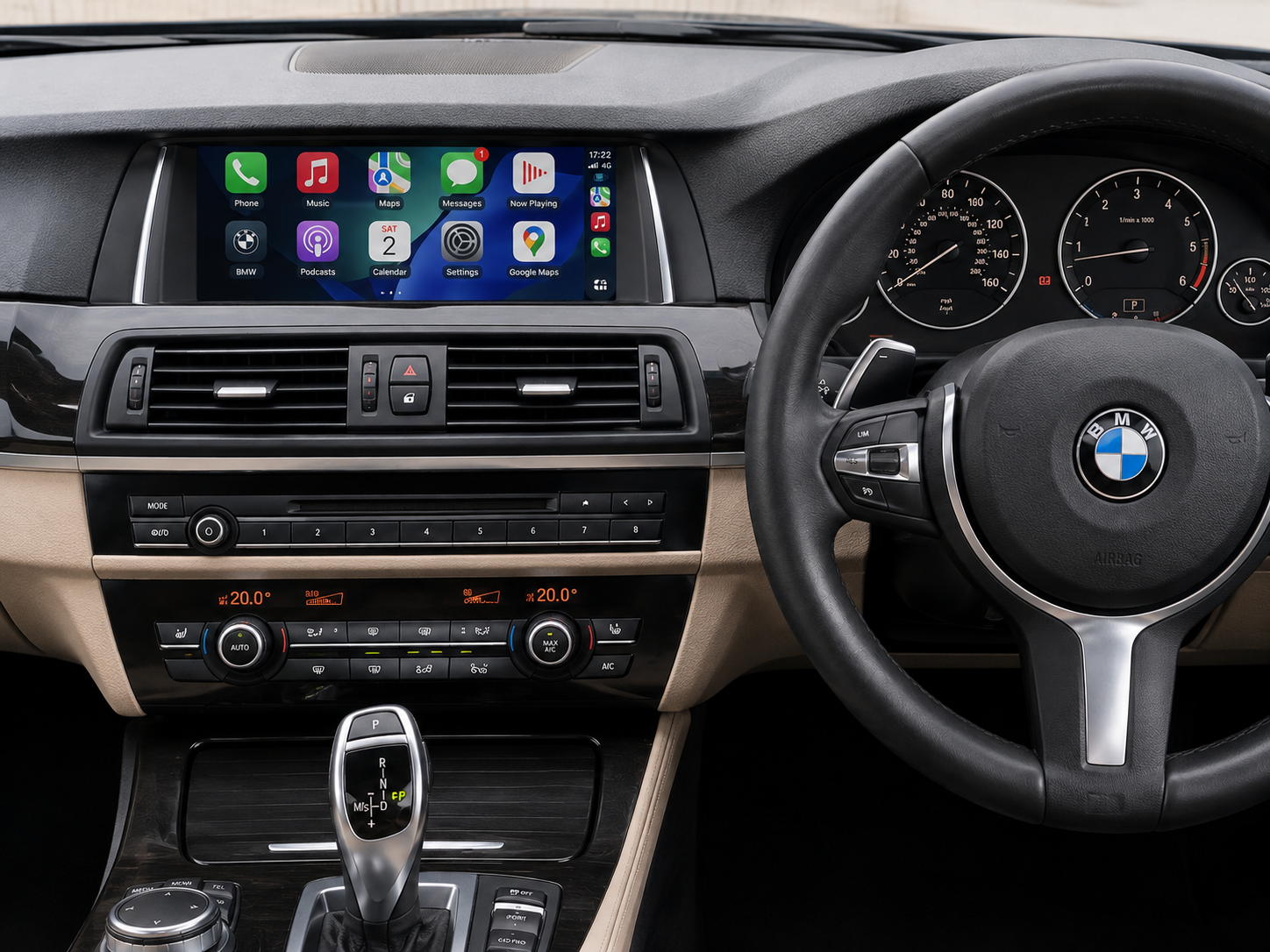 BMW 5 Series F10/F11 (2011-2017) CIC/NBT Apple CarPlay Android Auto 10.25" Touch Screen