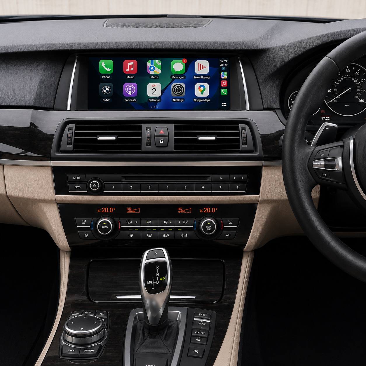 BMW 5 Series F10/F11 (2011-2017) CIC/NBT Apple CarPlay Android Auto 10.25" Touch Screen