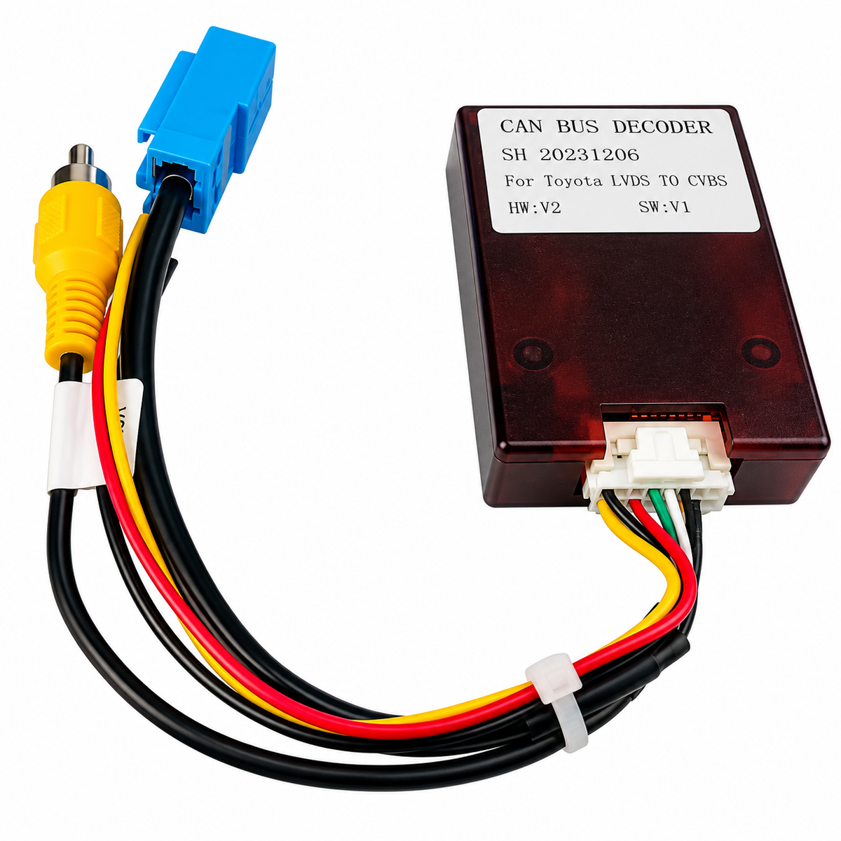 Toyota Rear Camera Retention Converter Adapter LVDS to CVBS (RCA) AV Signal 360