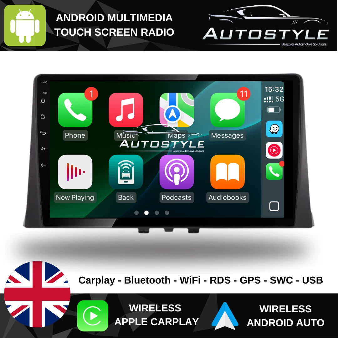 Citroen Berlingo Peugeot Partner Vauxhall Combo 10" Apple Carplay / Android Auto Stereo Upgrade 2018-23