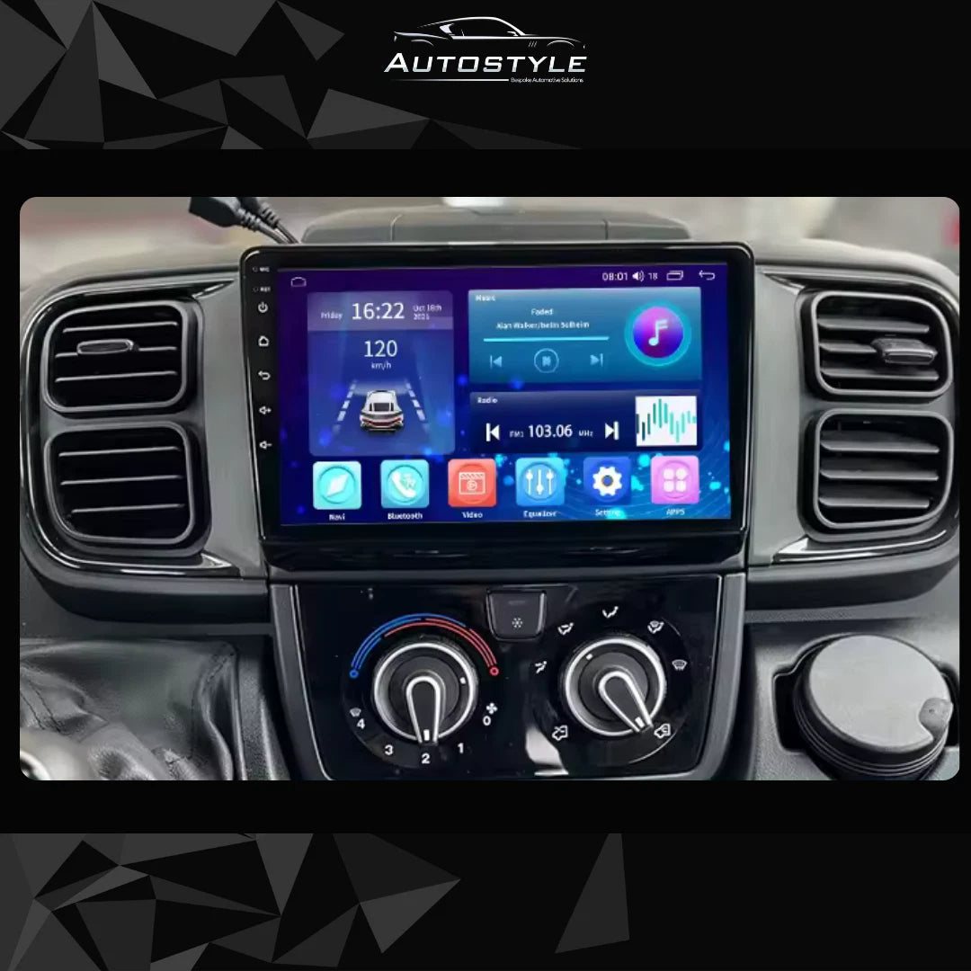 Citroen Relay, Fiat Ducato, Peugeot Boxer Apple Carplay / Android Auto 9" Stereo Upgrade 2021-2024