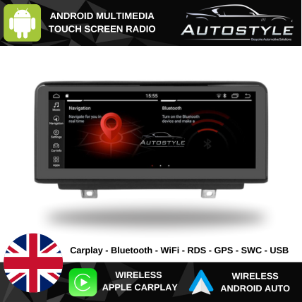 BMW 1 Series F20/F21 (2011-2016) Apple CarPlay Android Auto 10.25" Touch Screen NBT/CIC