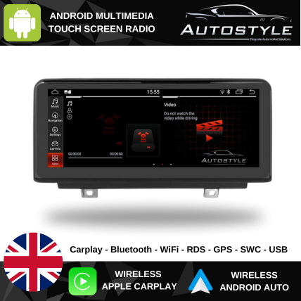 BMW X2 F48 F49 F39 (2016-2020) NBT / EVO  Apple CarPlay Android Auto 10.25" Touch Screen