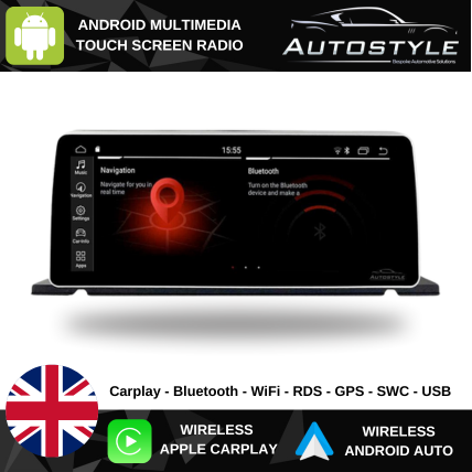 BMW 6 Series F06 F12 F13 Apple CarPlay Android Auto 10.25" Touch Screen CIC/NBT