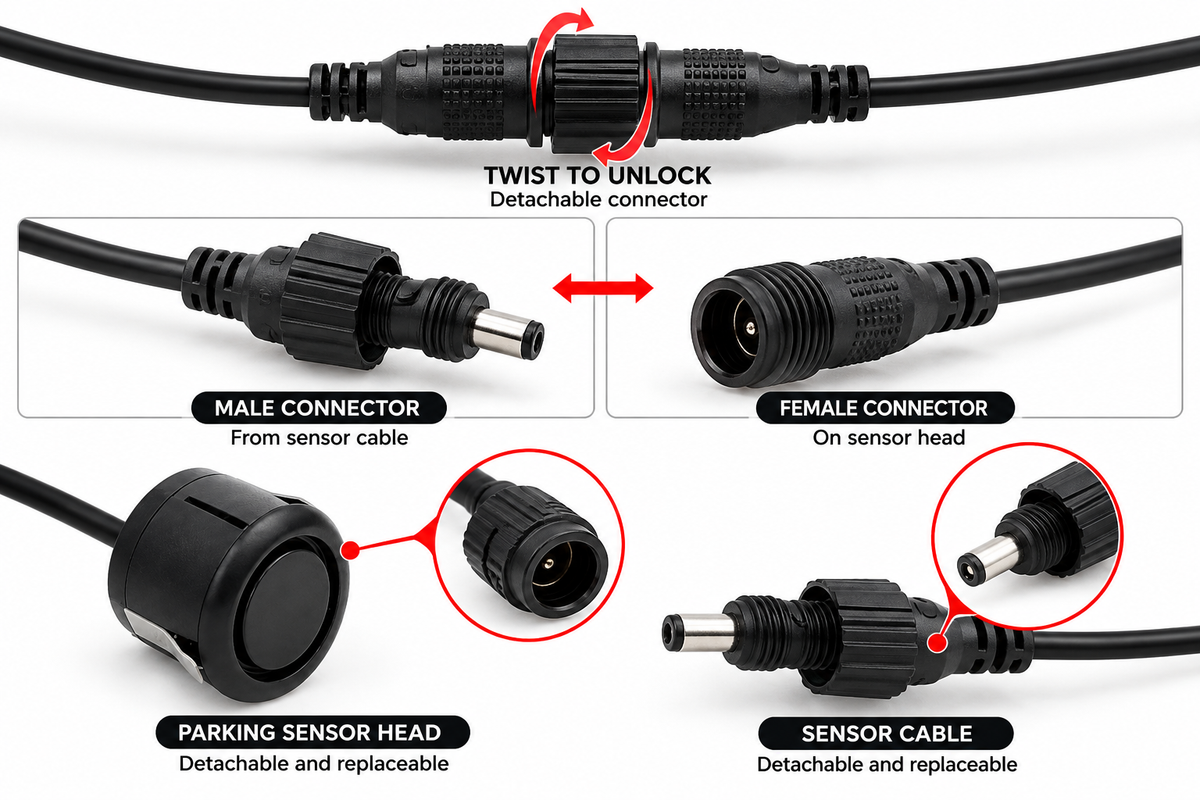 Rear Parking Sensor Kit – 4 Sensor System with Audible Warning