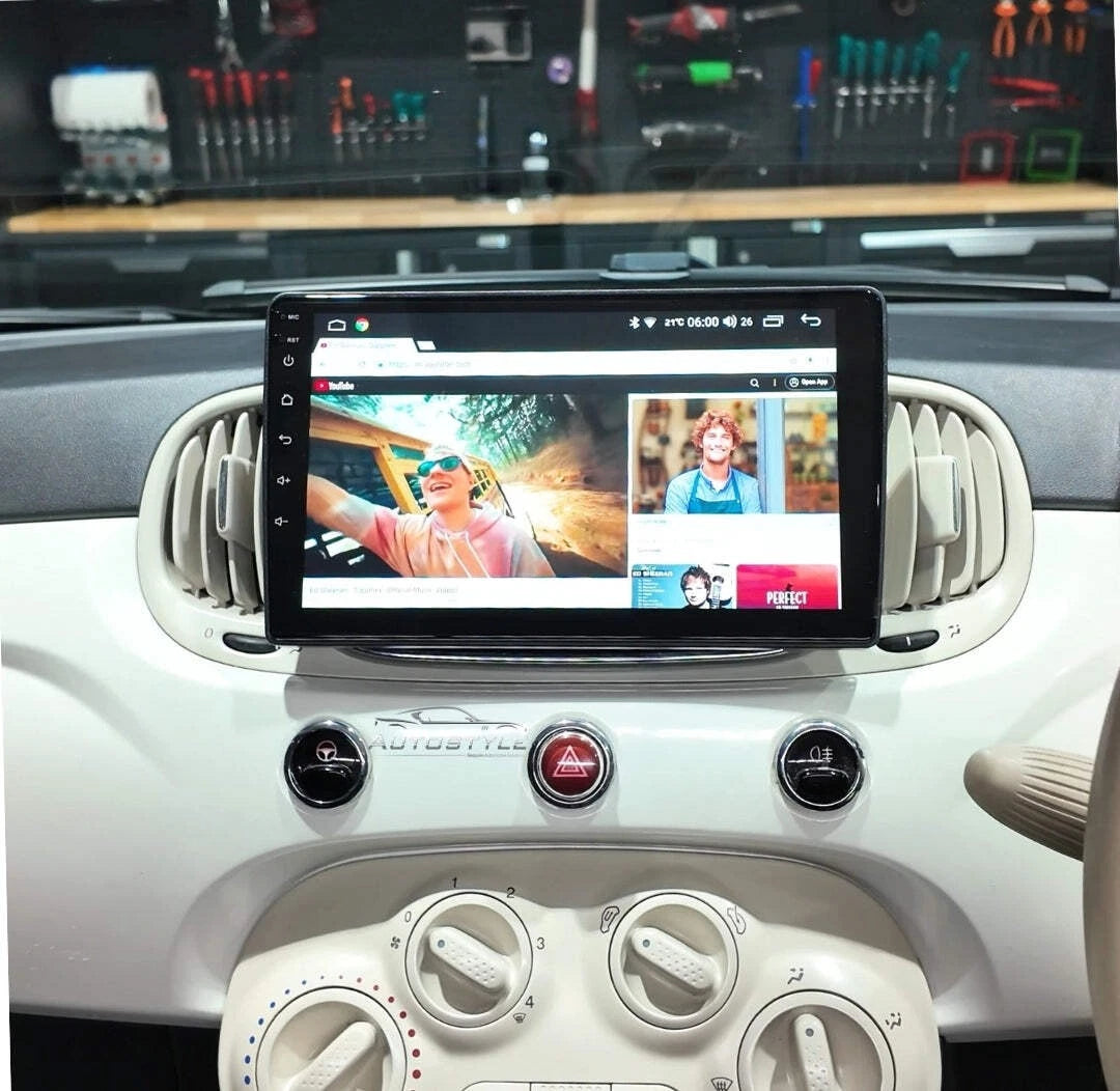 Fiat 500 Apple Carplay / Android Auto 9" Stereo Upgrade 2015+