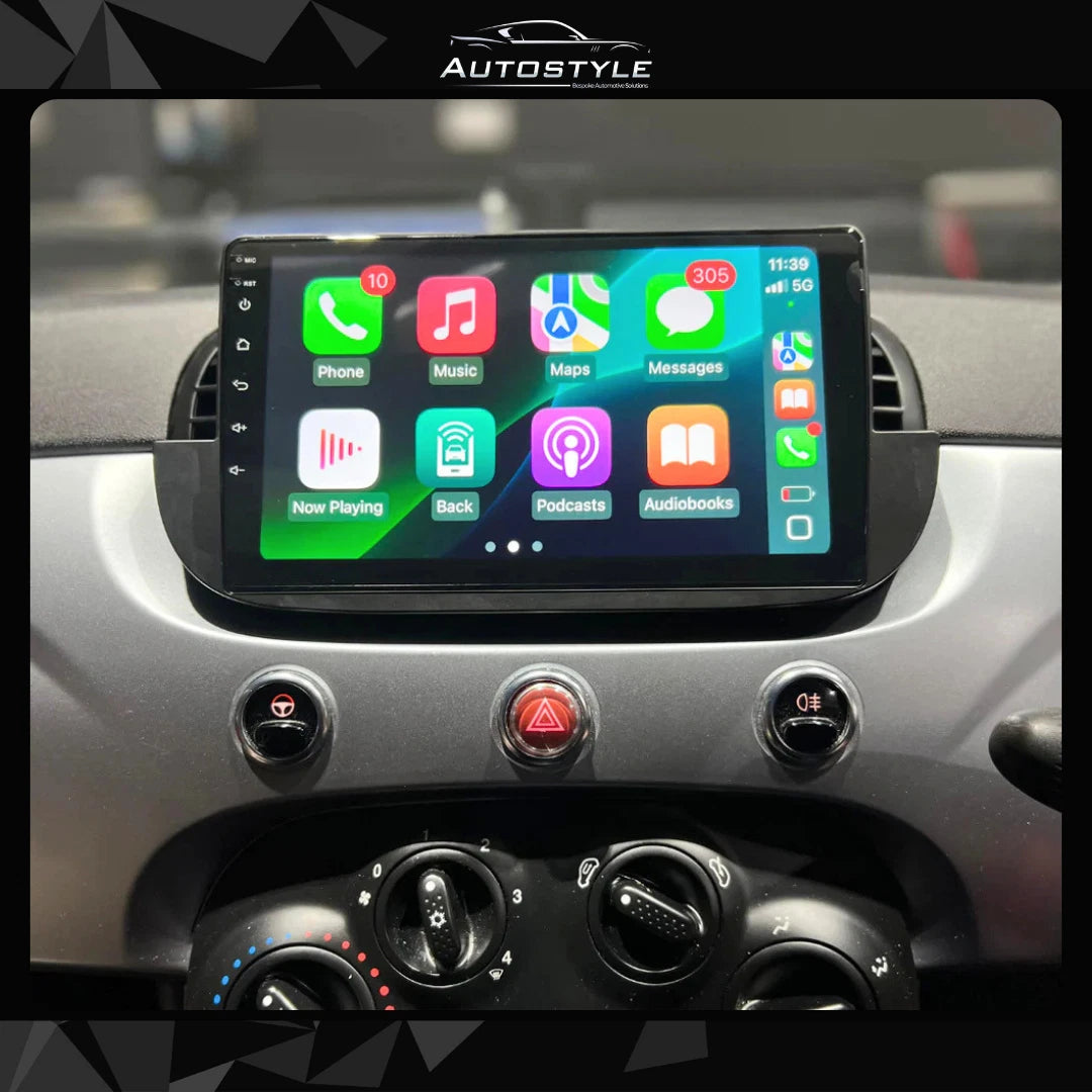 Fiat 500 Apple Carplay / Android Auto 9" Stereo Upgrade 2010-15