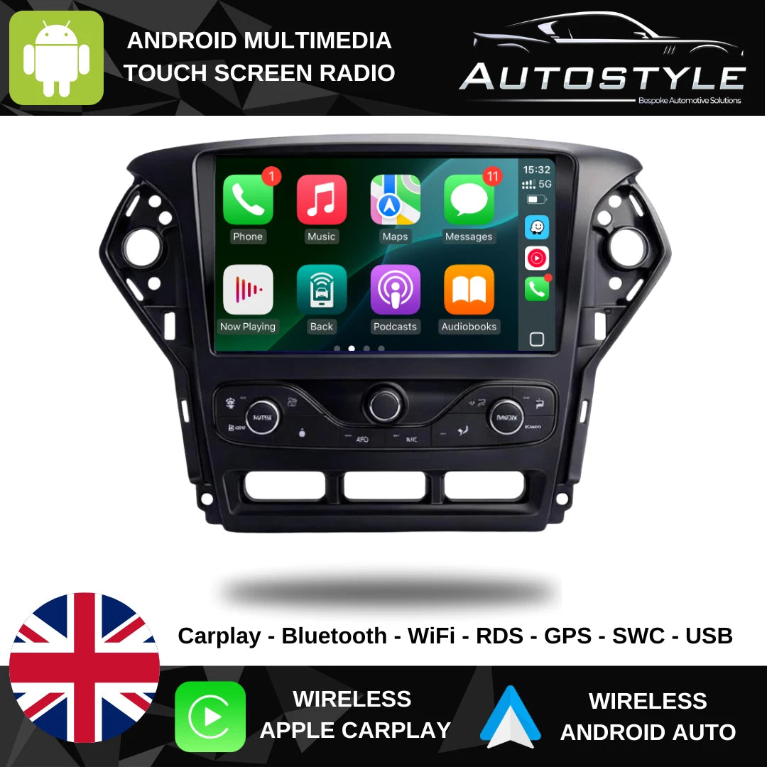 Ford Mondeo Apple Carplay / Android Auto 9" Stereo Upgrade 2010-2014