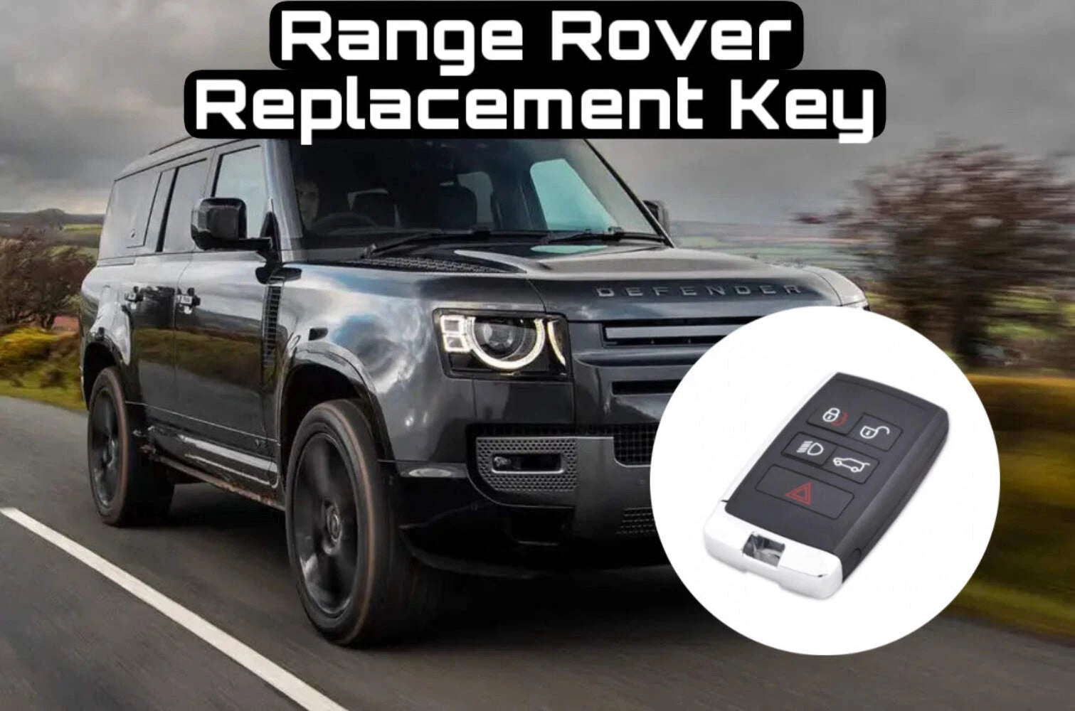 Replacement Land Rover Range Rover Remote Key Fob - Discovery Evoque Defender Sport Vogue