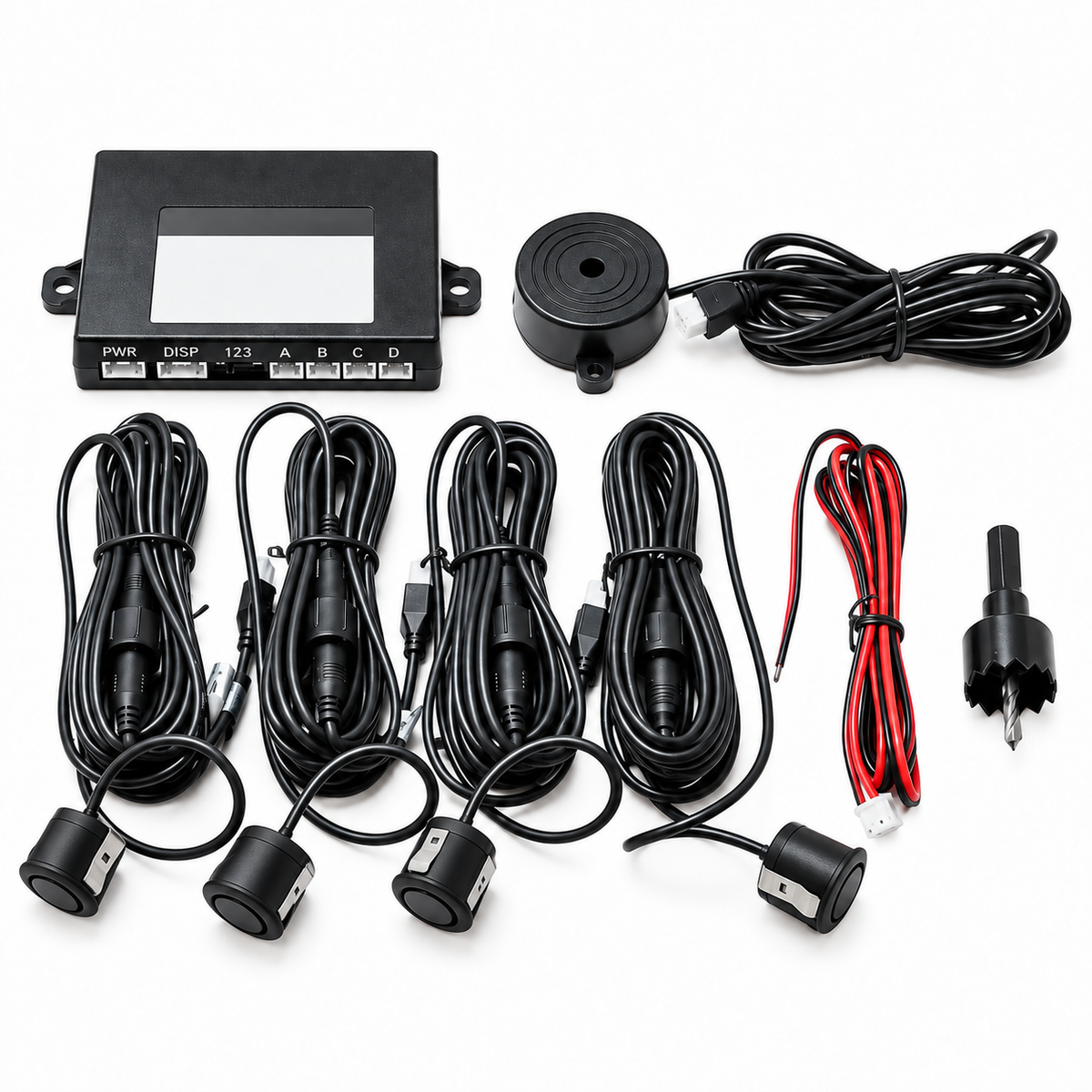 Rear Parking Sensor Kit – 4 Sensor System with Audible Warning