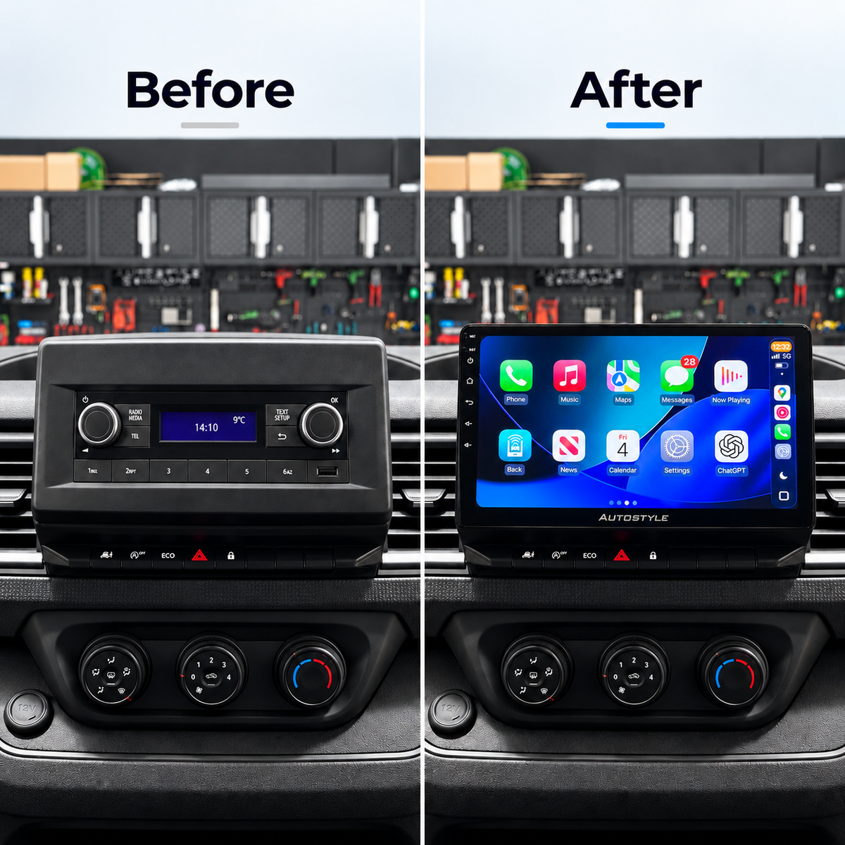 Renault Trafic 4 Apple Carplay / Android Auto 10" Stereo Upgrade 2021-2024