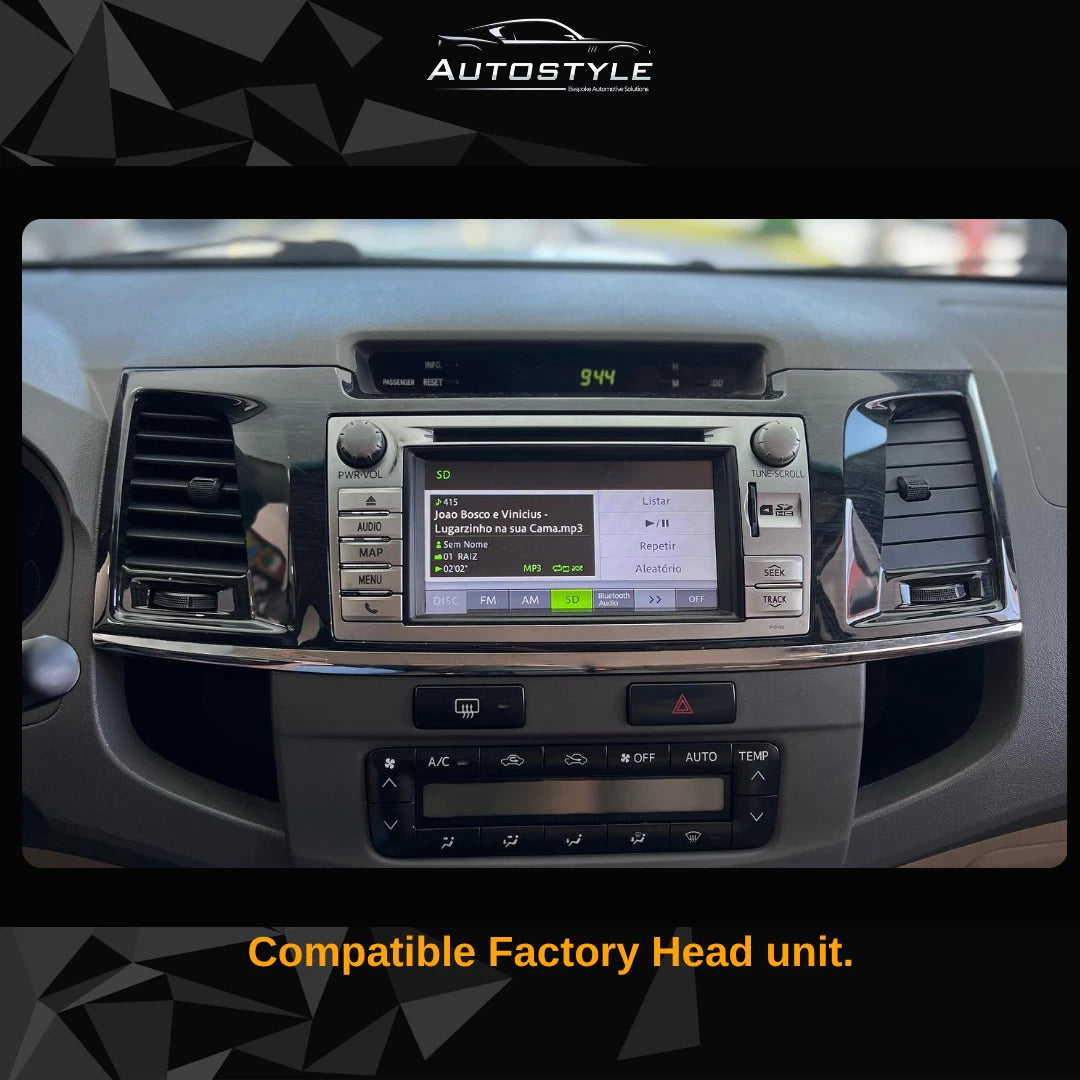 Toyota Hilux SW4 Apple Carplay / Android Auto 9" Stereo Upgrade 2005-16