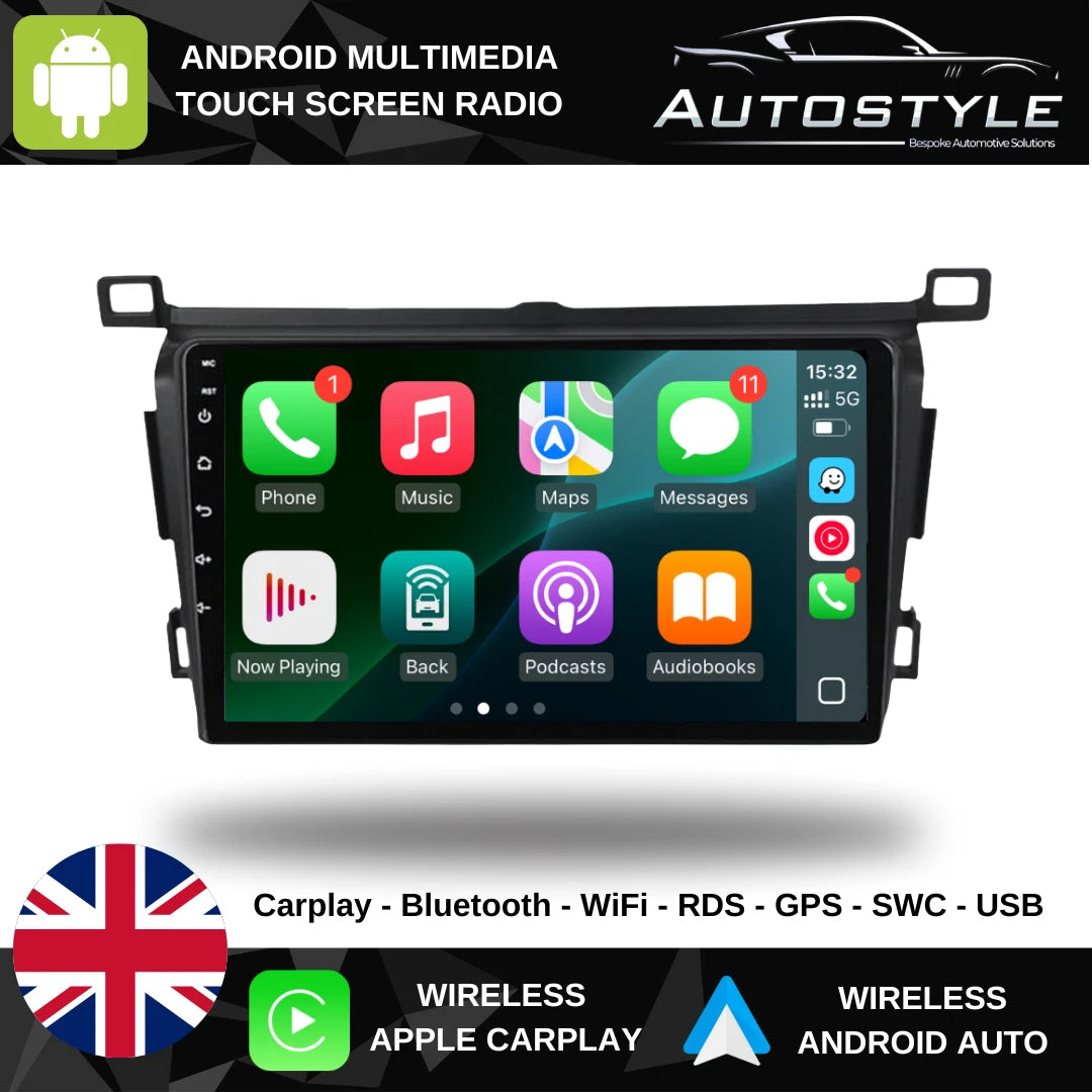 Toyota RAV4 XA40 XA50 Apple Carplay / Android Auto 9" Stereo Upgrade 2012-2018