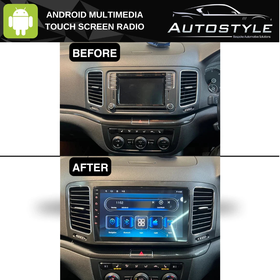 VW Sharan Apple Carplay / Android Auto 9" Stereo Upgrade 2010-2022