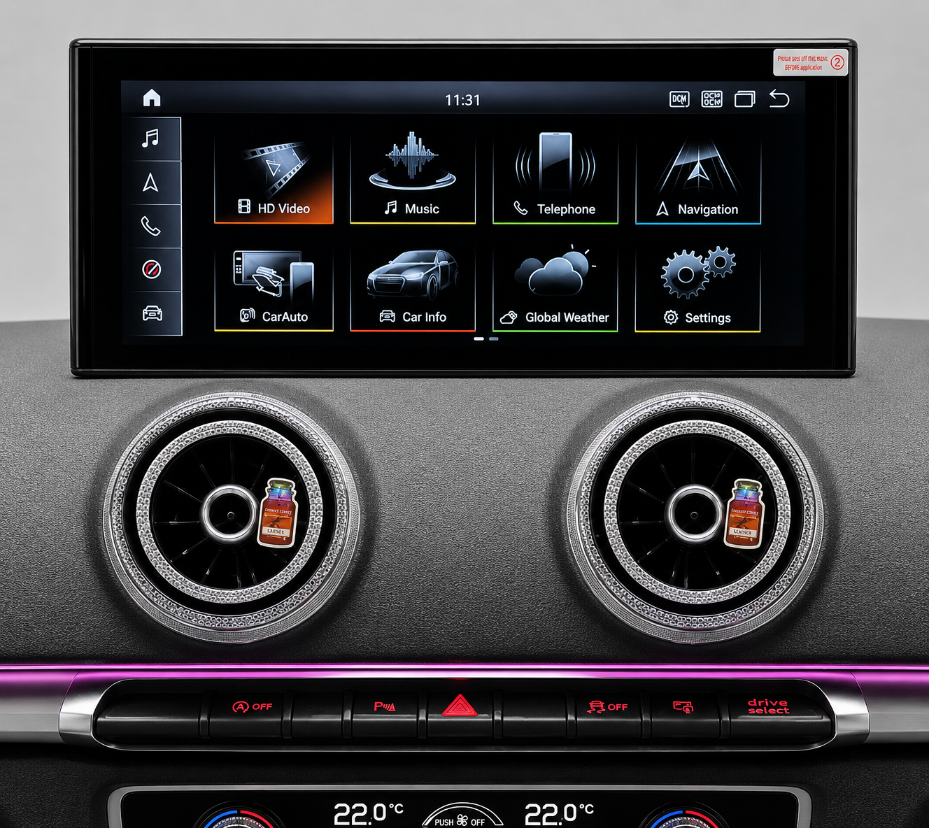 Audi A3 Apple Carplay / Android Auto 10.25" Screen Upgrade (2014-2018)