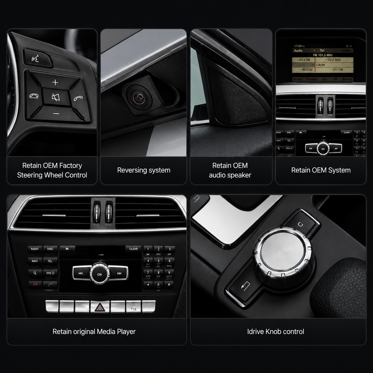 Mercedes-Benz G Class G350/G500/G63/G65 (2010-2017) Apple CarPlay Android Auto 12.3" Touch Screen